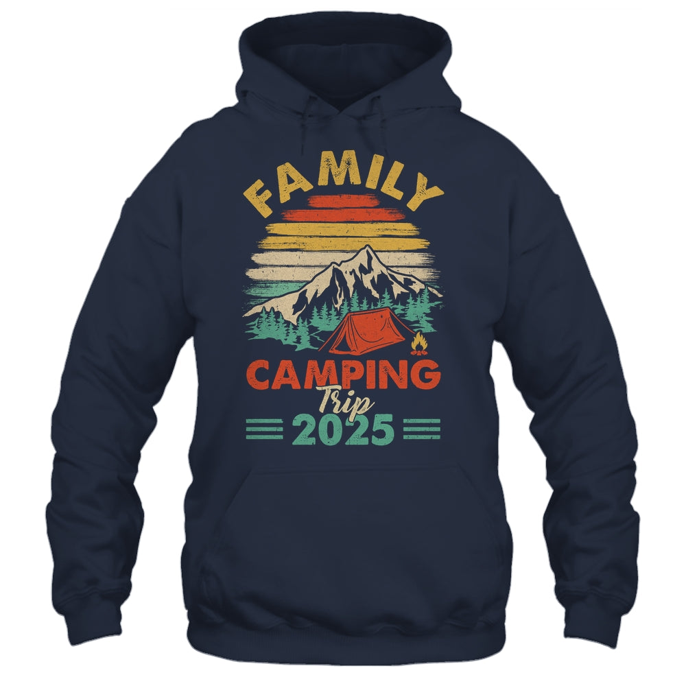 Family Camping Trip 2025 Retro Reunion Cousin Crew Matching Shirt & Tank Top | teecentury