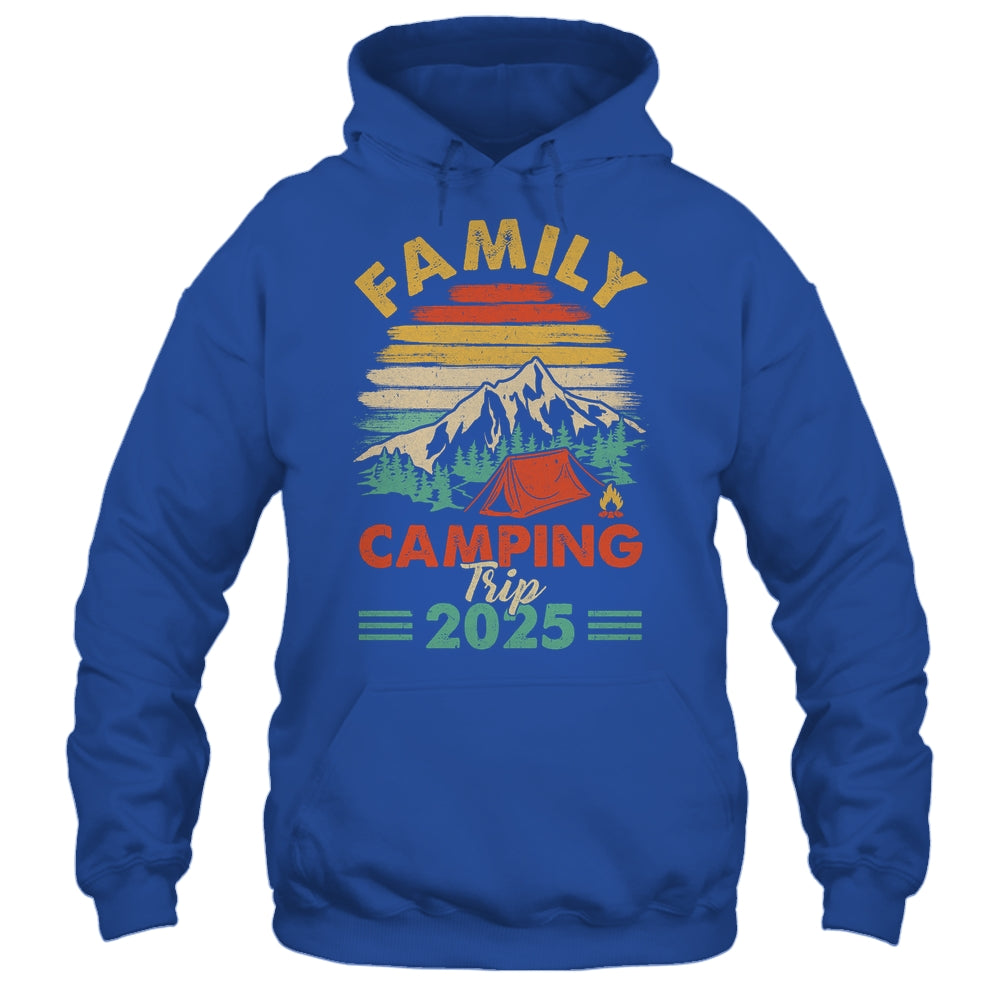 Family Camping Trip 2025 Retro Reunion Cousin Crew Matching Shirt & Tank Top | teecentury