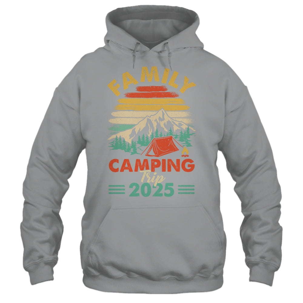 Family Camping Trip 2025 Retro Reunion Cousin Crew Matching Shirt & Tank Top | teecentury