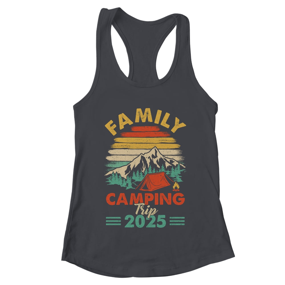 Family Camping Trip 2025 Retro Reunion Cousin Crew Matching Shirt & Tank Top | teecentury