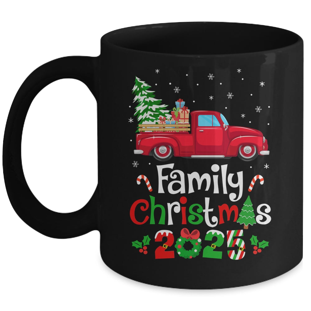 Family Christmas 2025 Truck Tree Squad Matching Xmas Team Mug | teecentury