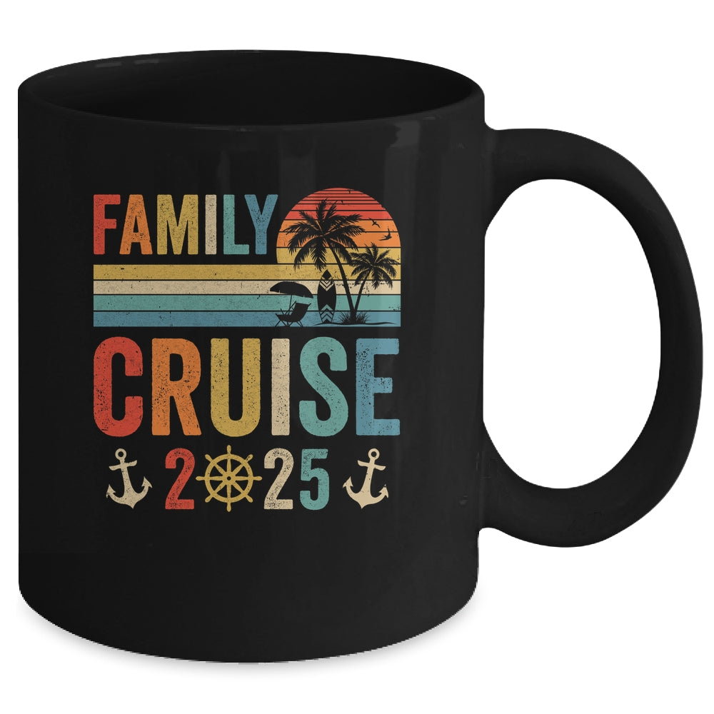 Family Cruise 2025 Beach Matching Summer Vacation Retro Mug | teecentury
