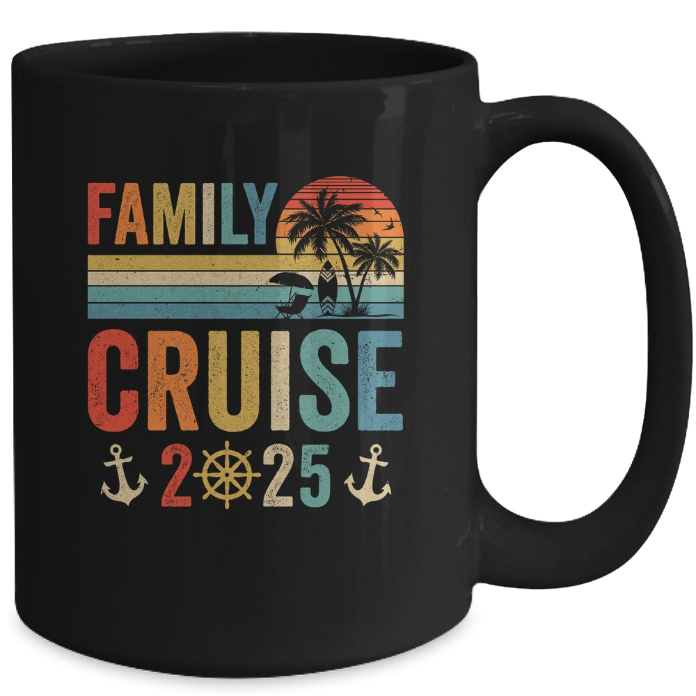 Family Cruise 2025 Beach Matching Summer Vacation Retro Mug | teecentury