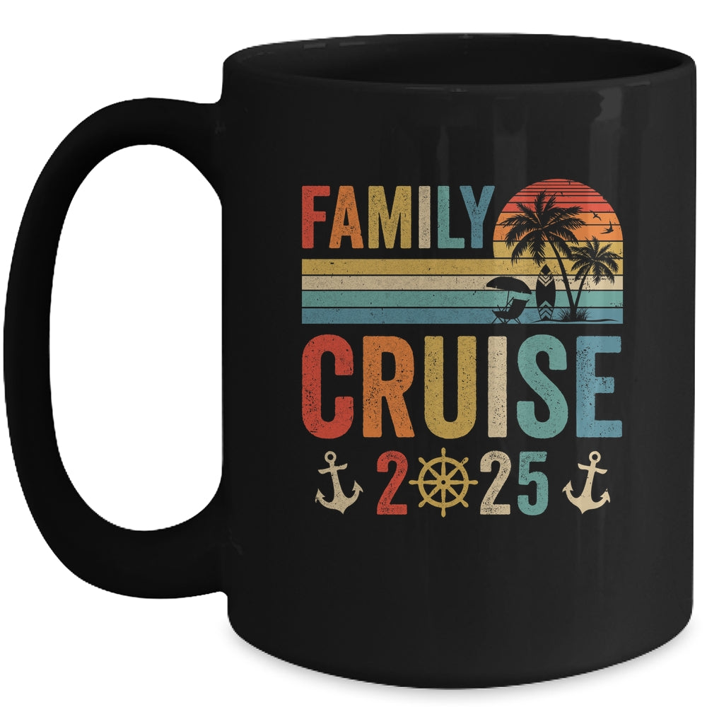 Family Cruise 2025 Beach Matching Summer Vacation Retro Mug | teecentury