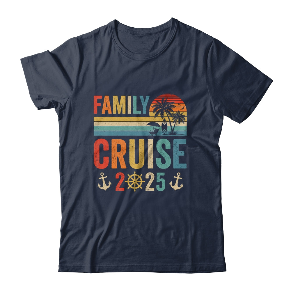 Family Cruise 2025 Beach Matching Summer Vacation Retro Shirt & Tank Top | teecentury