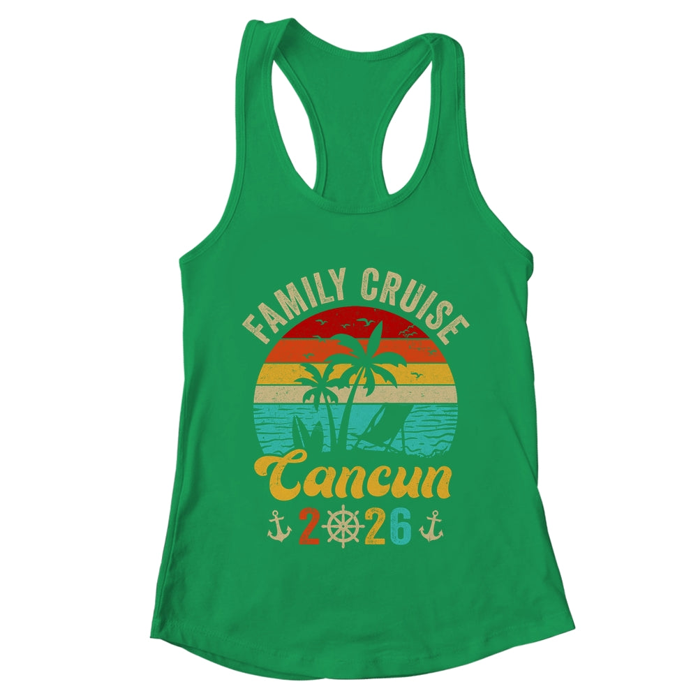 Family Cruise Cancun 2026 Summer Matching Vacation Shirt & Tank Top | teecentury