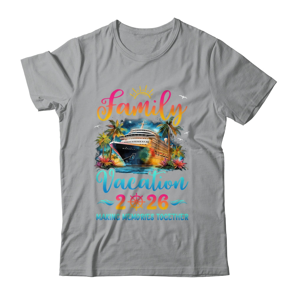 Family Cruise Ship Vacation 2026 Beach Matching Summer Shirt & Tank Top | teecentury