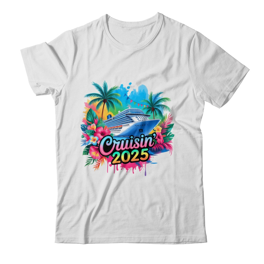 Family Cruisin 2025 Cruise Ship Cruising Vacation Watercolor Shirt & Tank Top | teecentury