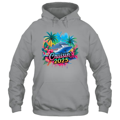 Family Cruisin 2025 Cruise Ship Cruising Vacation Watercolor Shirt & Tank Top | teecentury