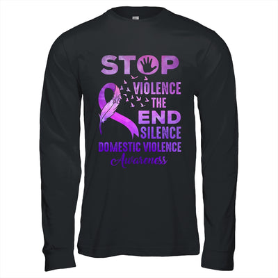 Family Domestic Violence Awareness Purple Ribbon Support Shirt & Hoodie | teecentury