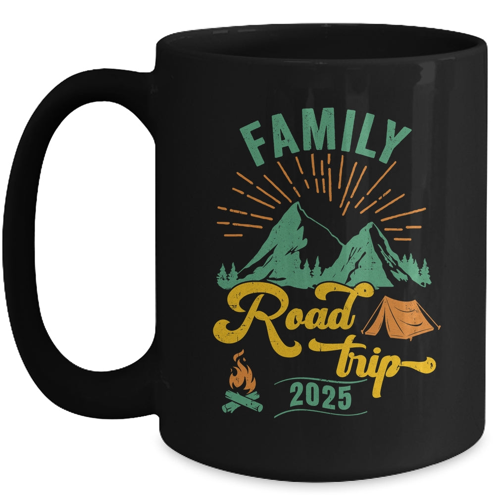 Family Road Trip 2025 Camping Crew Vacation Holiday Trip Mug | teecentury
