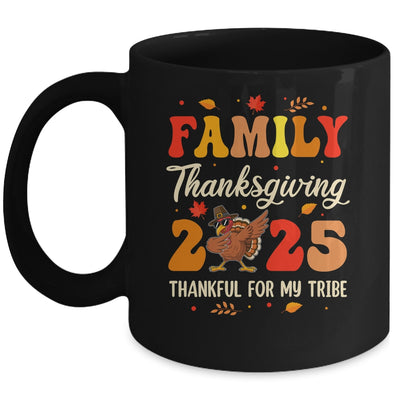 Family Thanksgiving 2025 Crew Dabbing Turkey Group Matching Mug | teecentury