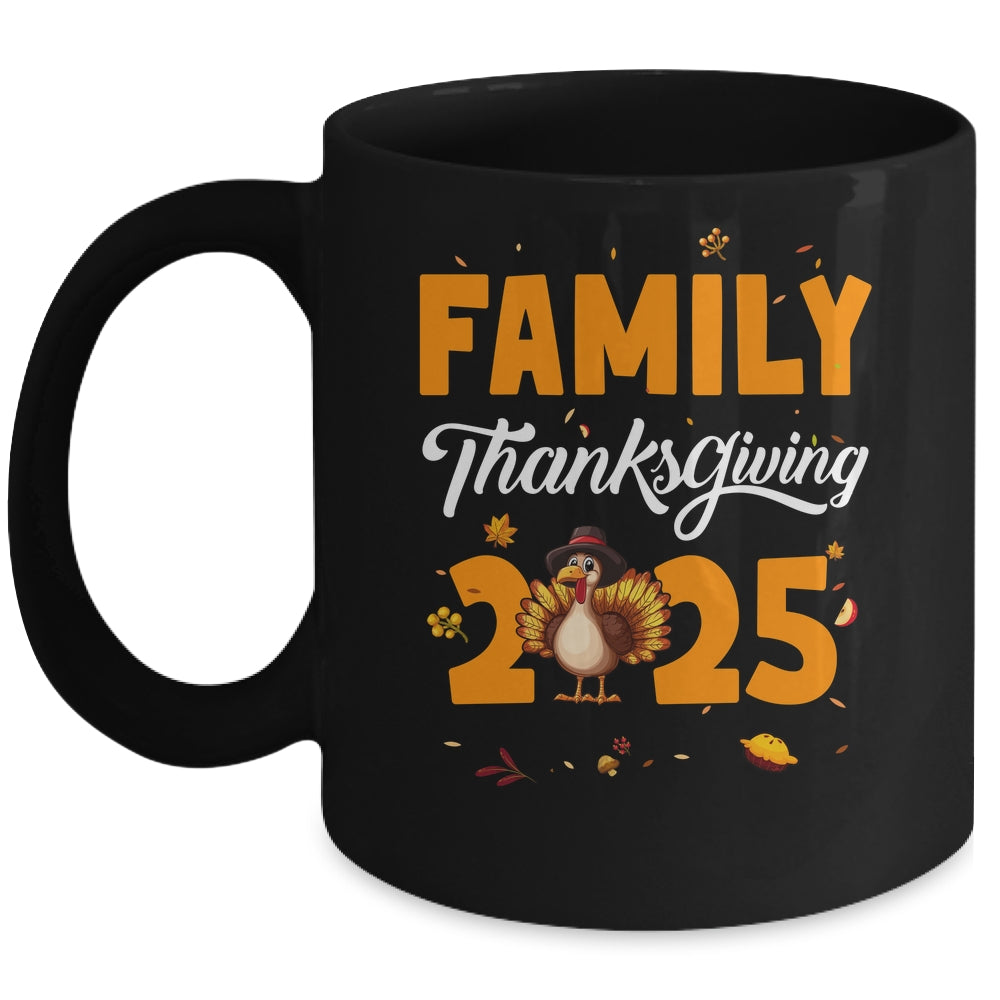 Family Thanksgiving 2025 Fall Autumn Turkey Matching Family Mug | teecentury