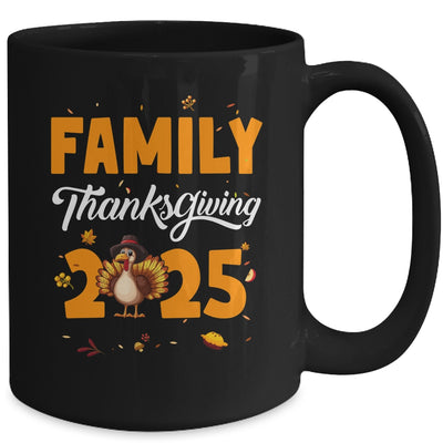 Family Thanksgiving 2025 Fall Autumn Turkey Matching Family Mug | teecentury