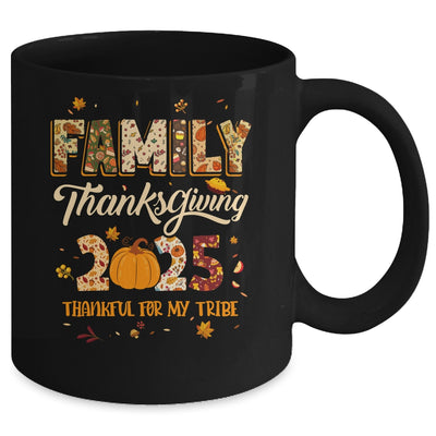 Family Thanksgiving 2025 Thankful For My Tribe Group Autumn Mug | teecentury
