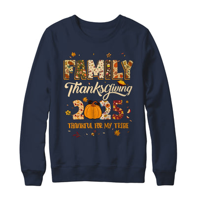 Family Thanksgiving 2025 Thankful For My Tribe Group Autumn Shirt & Sweatshirt | teecentury