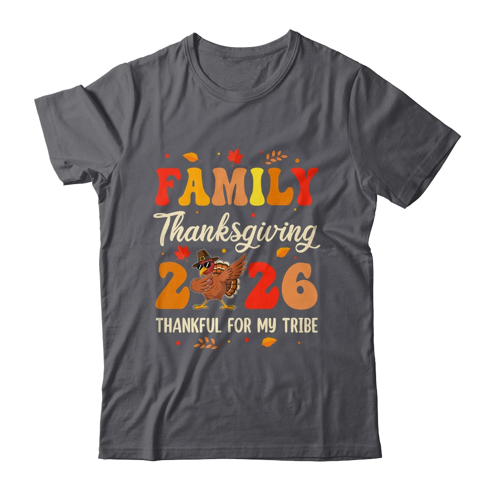Family Thanksgiving 2026 Crew Dabbing Turkey Group Matching Shirt & Sweatshirt | teecentury