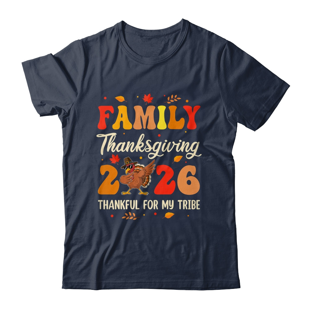 Family Thanksgiving 2026 Crew Dabbing Turkey Group Matching Shirt & Sweatshirt | teecentury