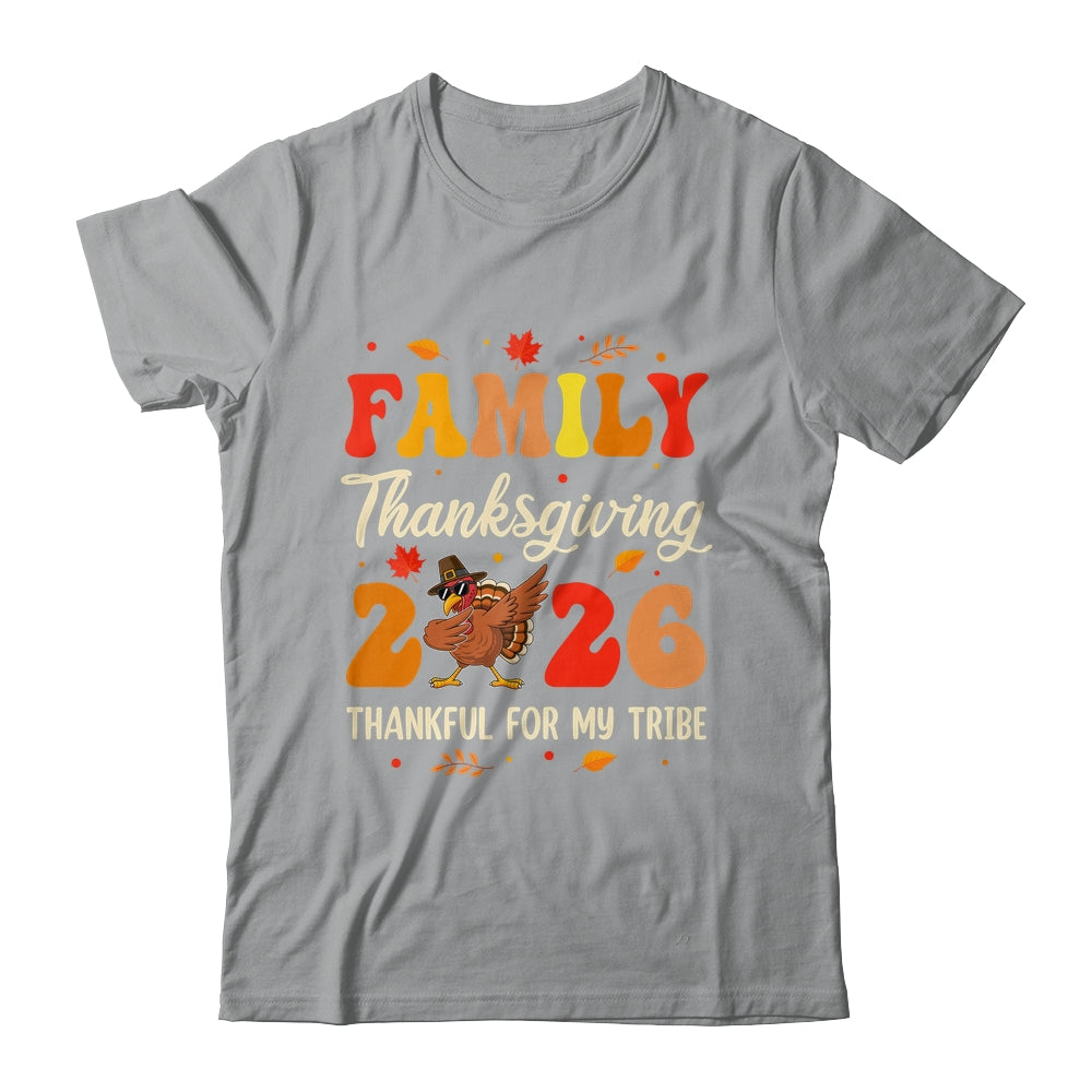 Family Thanksgiving 2026 Crew Dabbing Turkey Group Matching Shirt & Sweatshirt | teecentury
