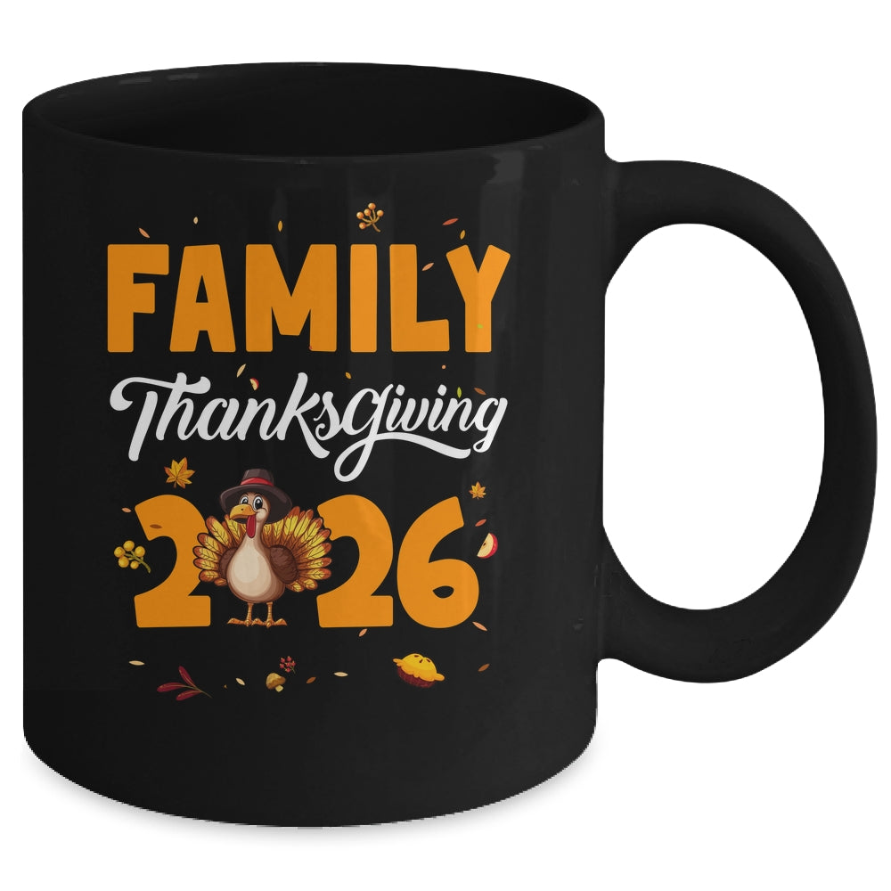 Family Thanksgiving 2026 Fall Autumn Turkey Matching Family Mug | teecentury