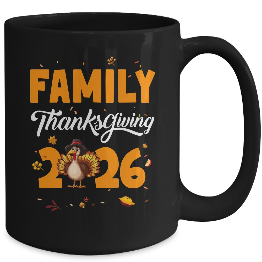Family Thanksgiving 2026 Fall Autumn Turkey Matching Family Mug | teecentury