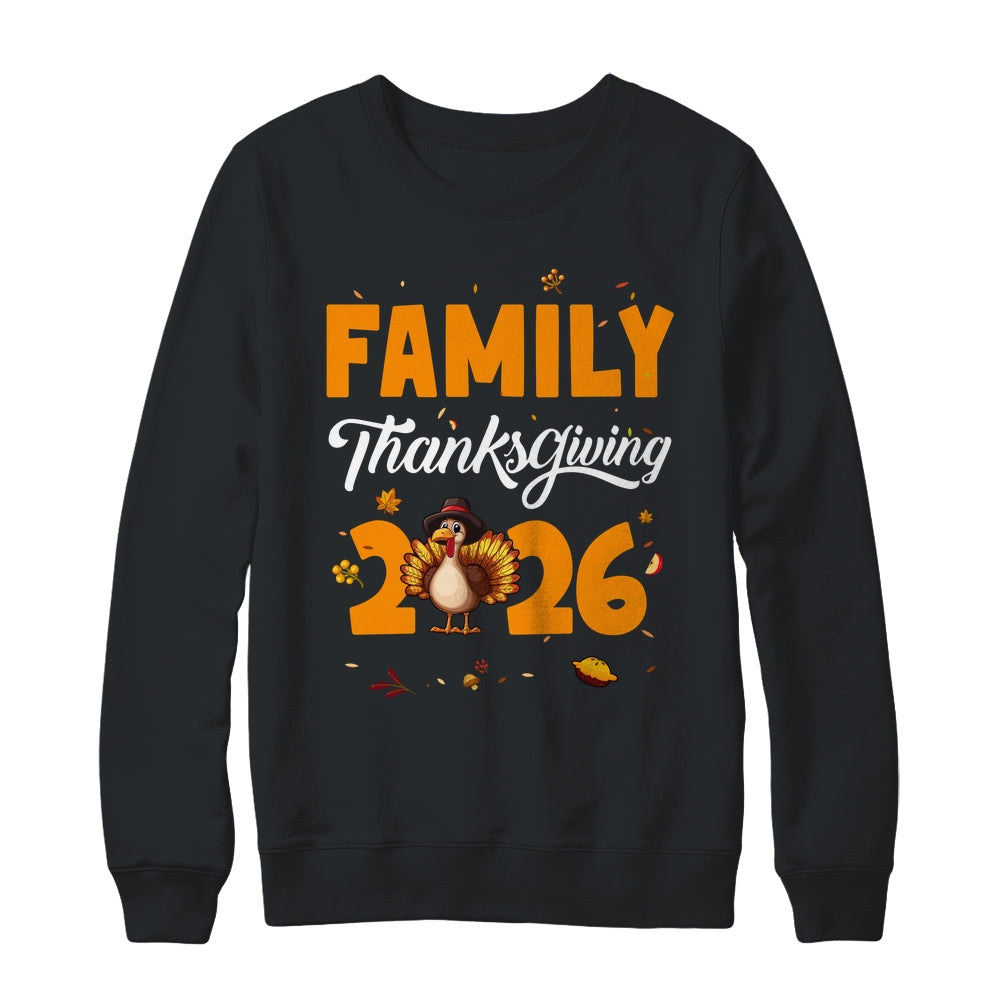 Family Thanksgiving 2026 Fall Autumn Turkey Matching Family Shirt & Sweatshirt | teecentury