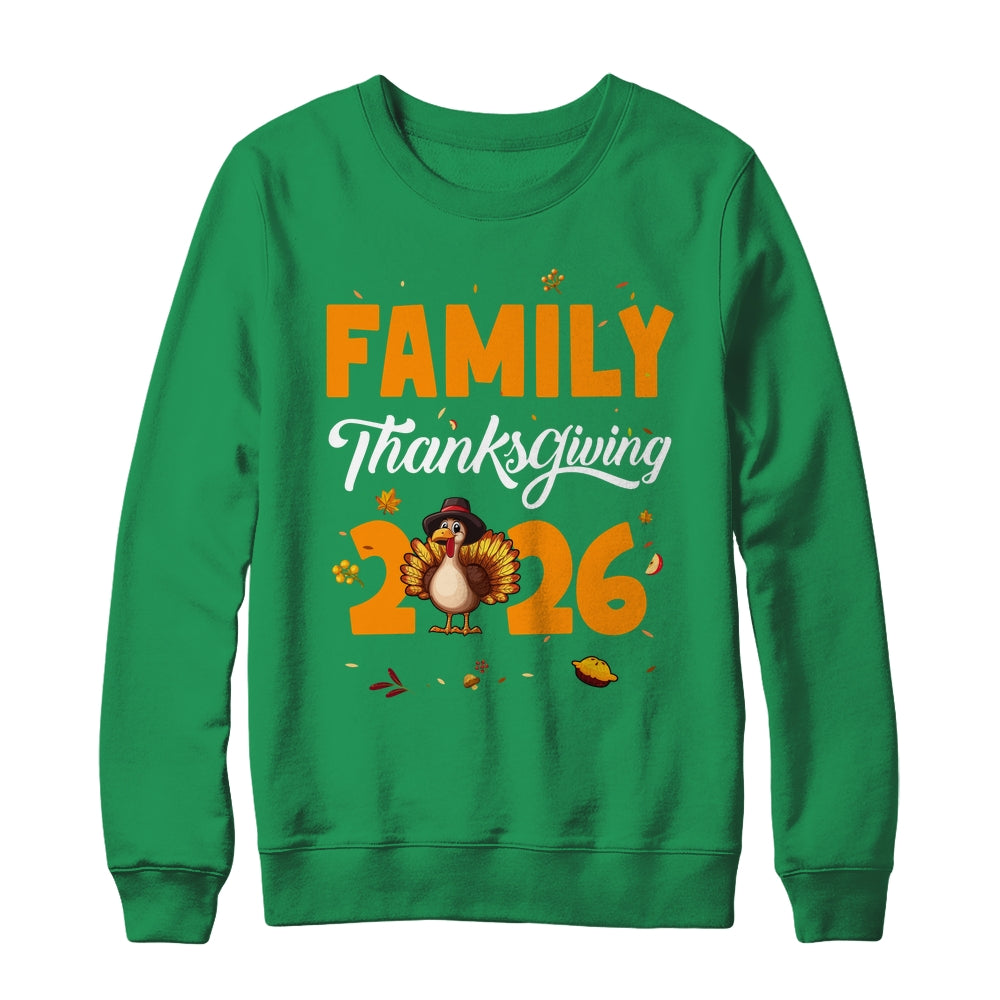 Family Thanksgiving 2026 Fall Autumn Turkey Matching Family Shirt & Sweatshirt | teecentury