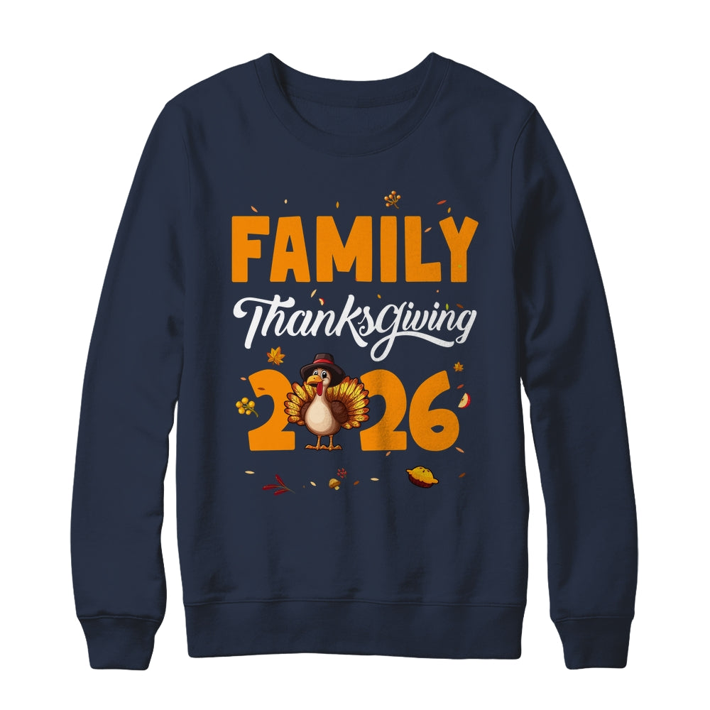 Family Thanksgiving 2026 Fall Autumn Turkey Matching Family Shirt & Sweatshirt | teecentury