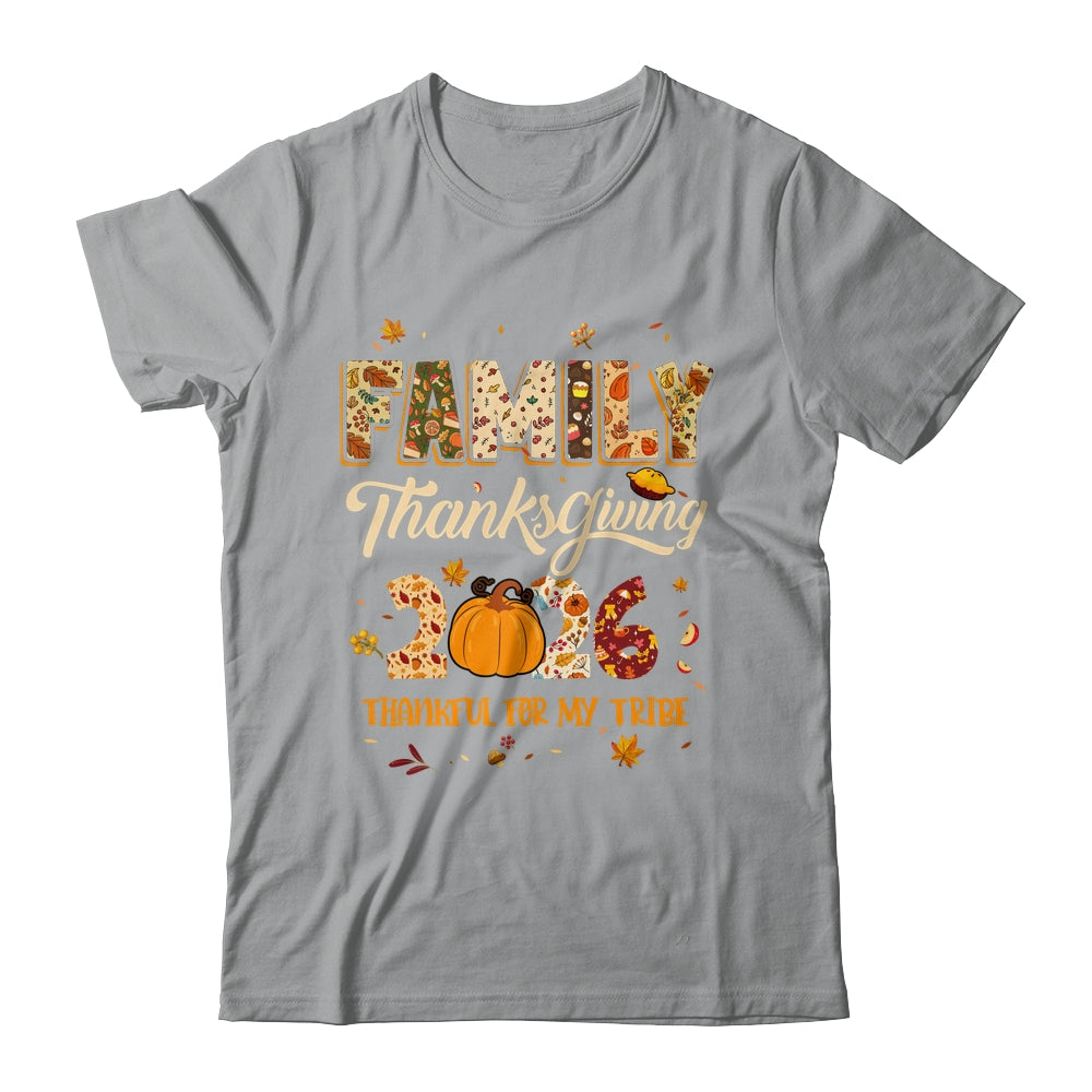 Family Thanksgiving 2026 Thankful For My Tribe Group Autumn Shirt & Sweatshirt | teecentury