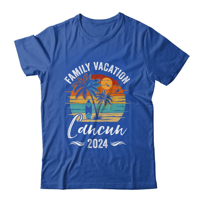 Family Vacation 2024 Vintage Cancun Summer Matching Trip Shirt & Tank Top | teecentury