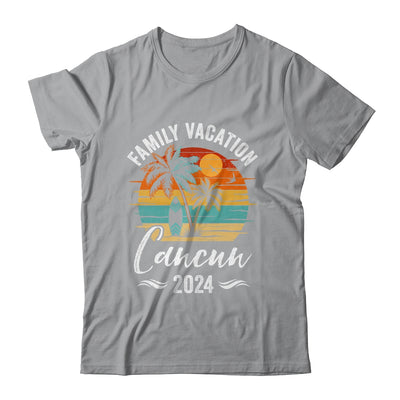 Family Vacation 2024 Vintage Cancun Summer Matching Trip Shirt & Tank Top | teecentury