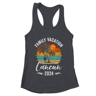 Family Vacation 2024 Vintage Cancun Summer Matching Trip Shirt & Tank Top | teecentury