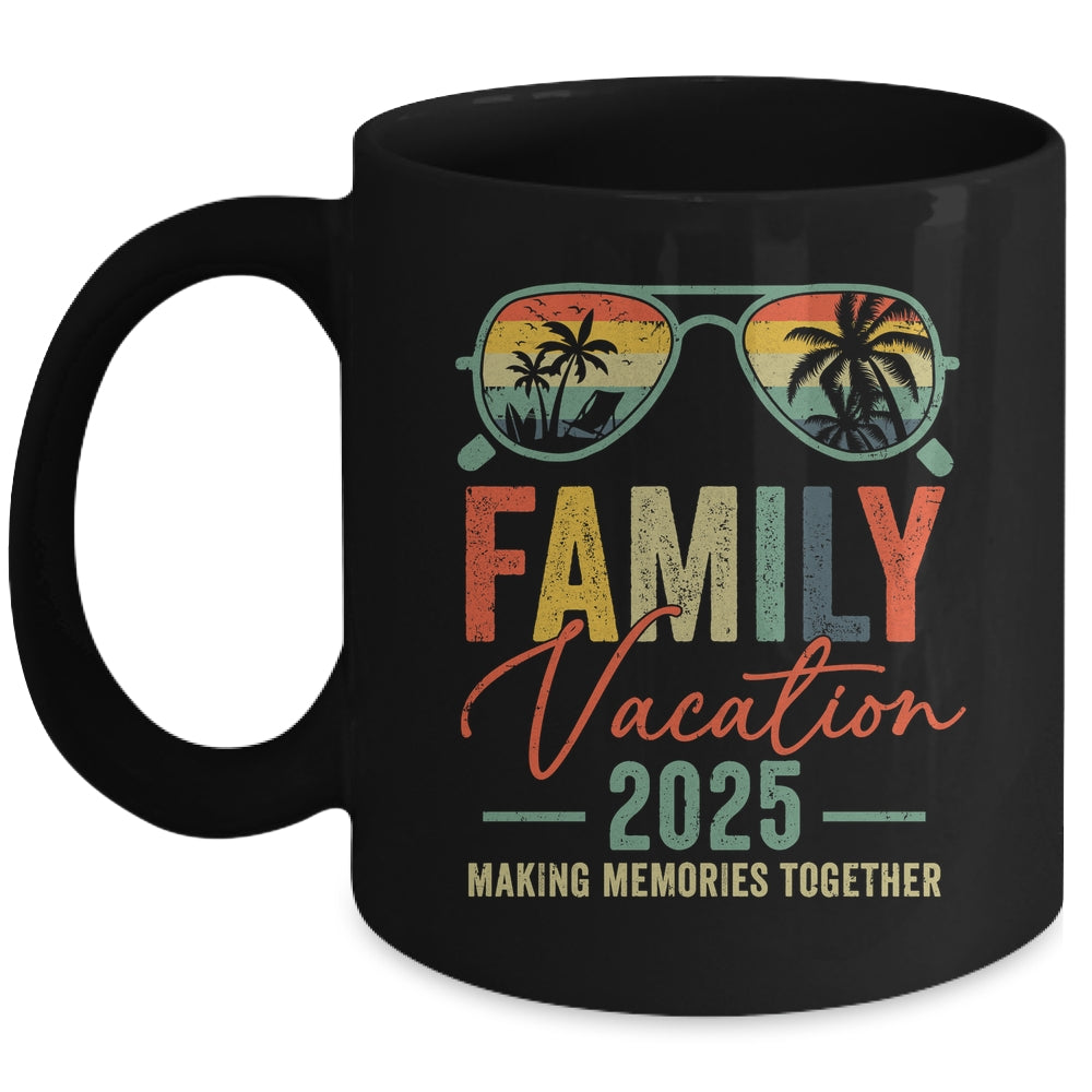 Family Vacation 2025 Beach Matching Summer Vacation Retro Mug | teecentury