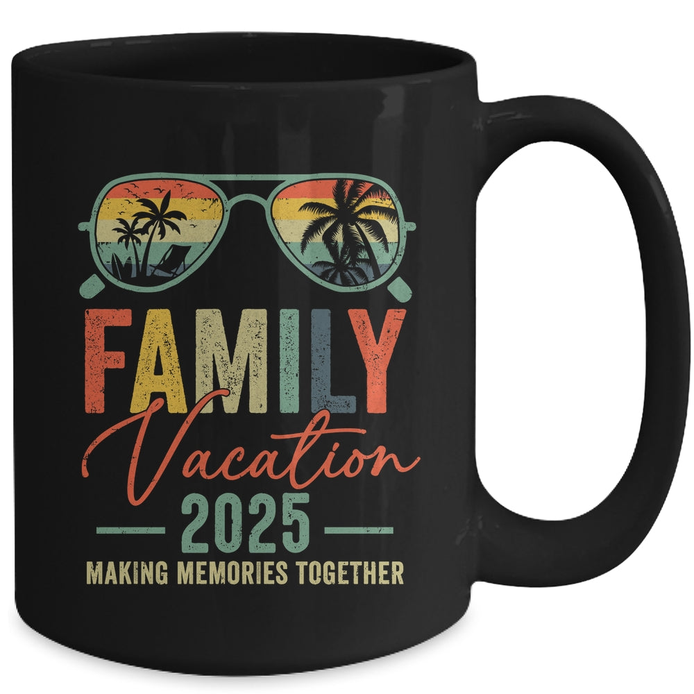 Family Vacation 2025 Beach Matching Summer Vacation Retro Mug | teecentury