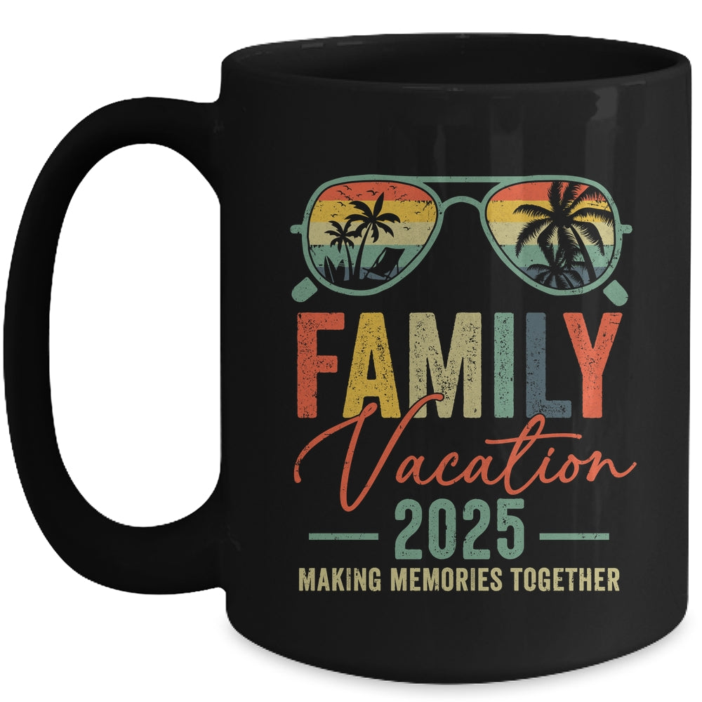 Family Vacation 2025 Beach Matching Summer Vacation Retro Mug | teecentury