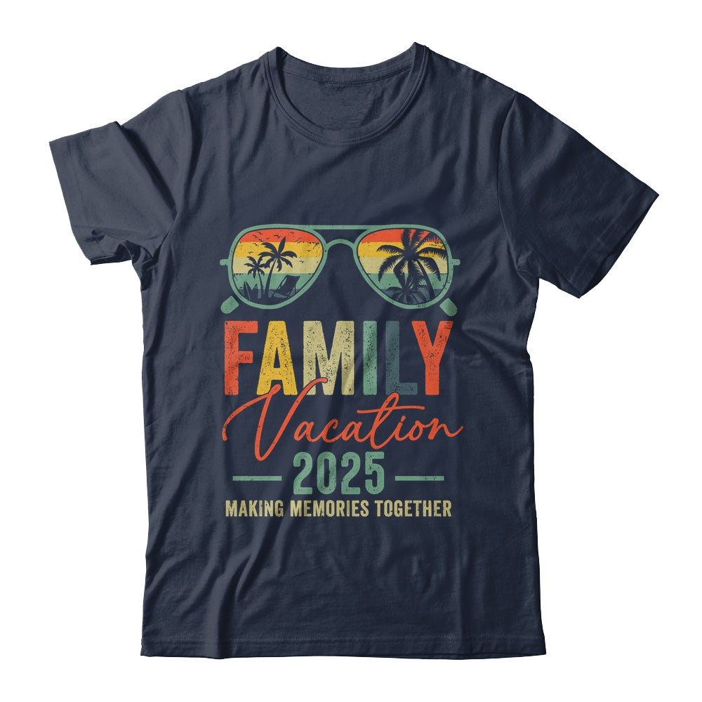 Family Vacation 2025 Beach Matching Summer Vacation Retro Shirt & Tank Top | teecentury