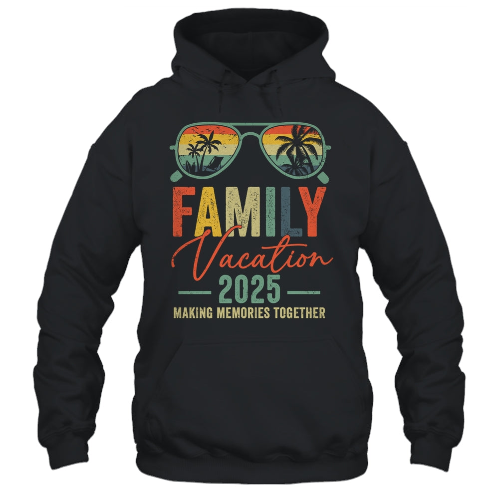 Family Vacation 2025 Beach Matching Summer Vacation Retro Shirt & Tank Top | teecentury