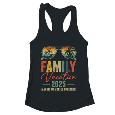 Family Vacation 2025 Beach Matching Summer Vacation Retro Shirt & Tank Top | teecentury