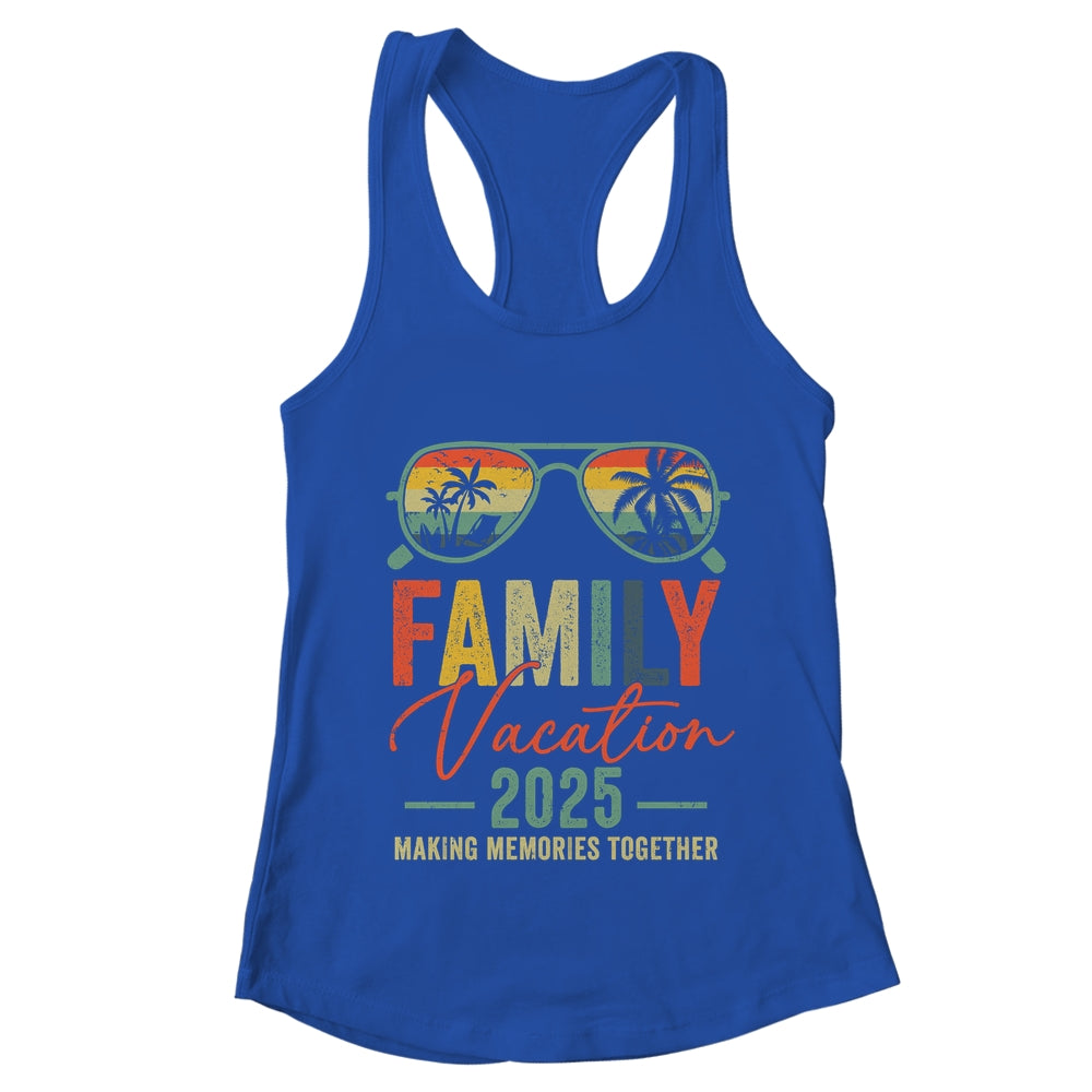 Family Vacation 2025 Beach Matching Summer Vacation Retro Shirt & Tank Top | teecentury