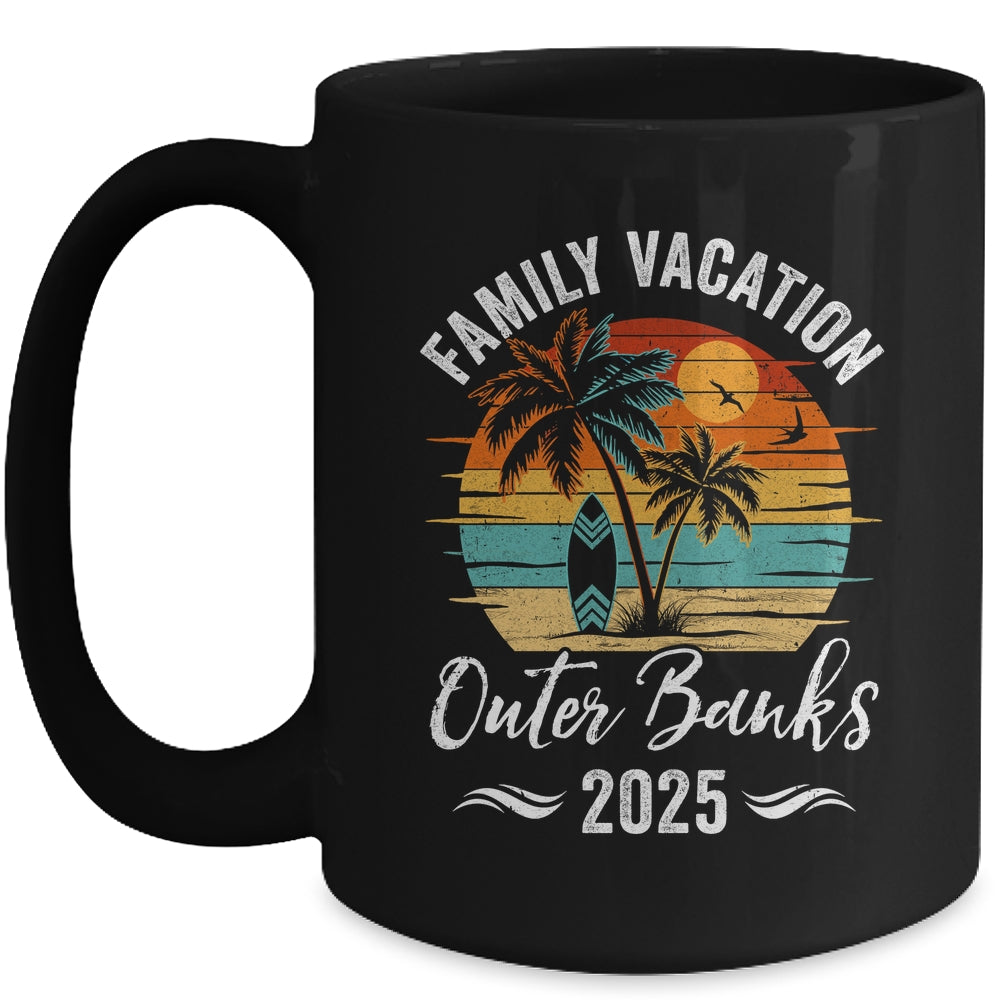 Family Vacation 2025 Vintage Outer Banks Summer Matching Trip Mug | teecentury