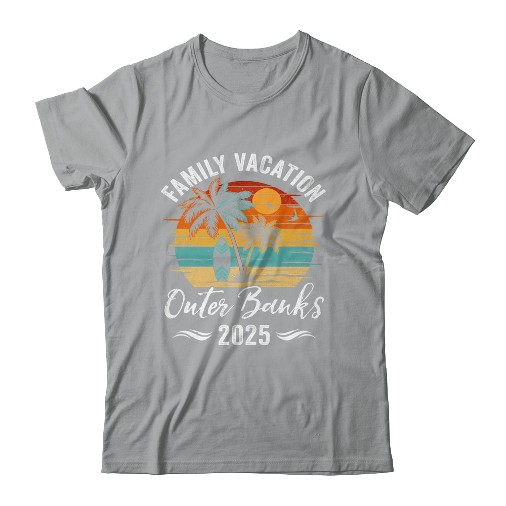 Family Vacation 2025 Vintage Outer Banks Summer Matching Trip Shirt & Tank Top | teecentury