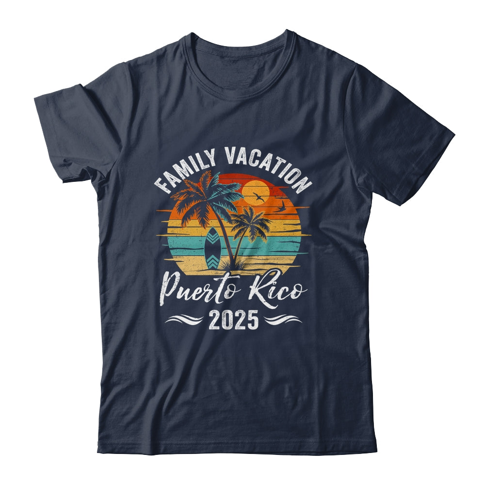 Family Vacation 2025 Vintage Puerto Rico Summer Matching Trip Shirt & Tank Top | teecentury