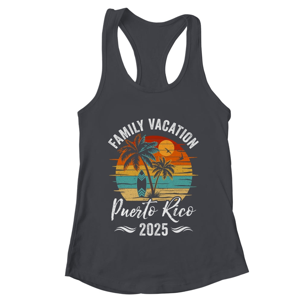 Family Vacation 2025 Vintage Puerto Rico Summer Matching Trip Shirt & Tank Top | teecentury