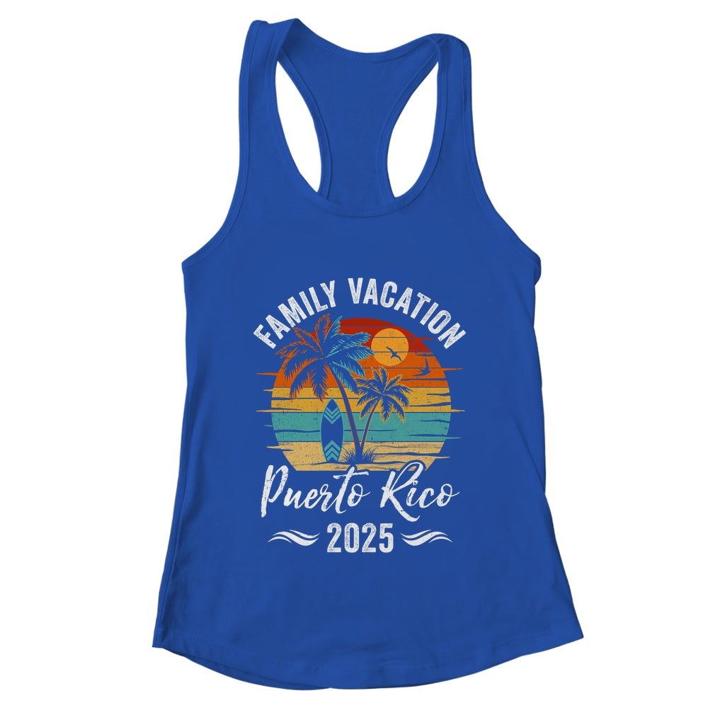 Family Vacation 2025 Vintage Puerto Rico Summer Matching Trip Shirt & Tank Top | teecentury
