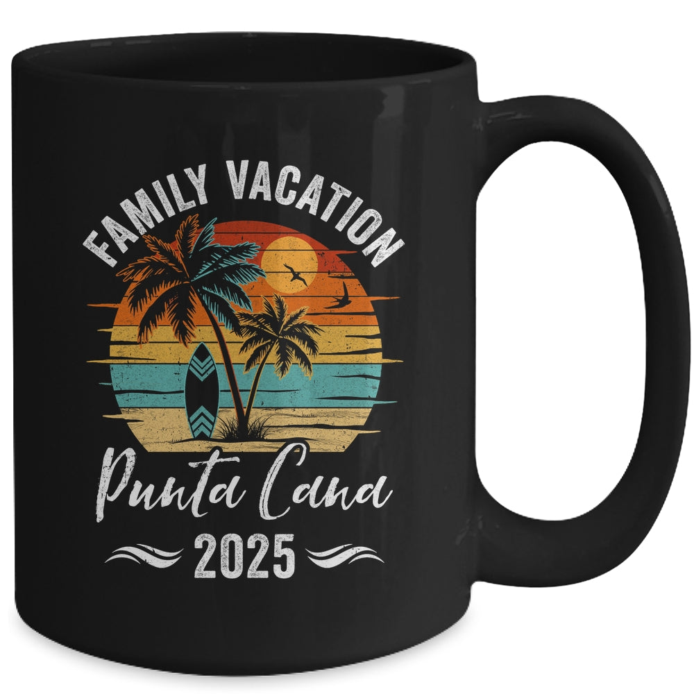 Family Vacation 2025 Vintage Punta Cana Summer Matching Trip Mug | teecentury