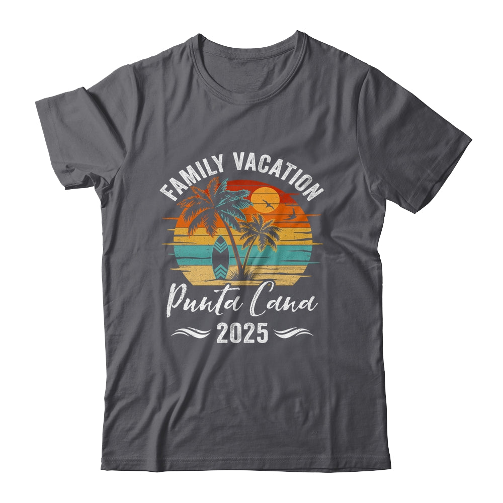 Family Vacation 2025 Vintage Punta Cana Summer Matching Trip Shirt & Tank Top | teecentury