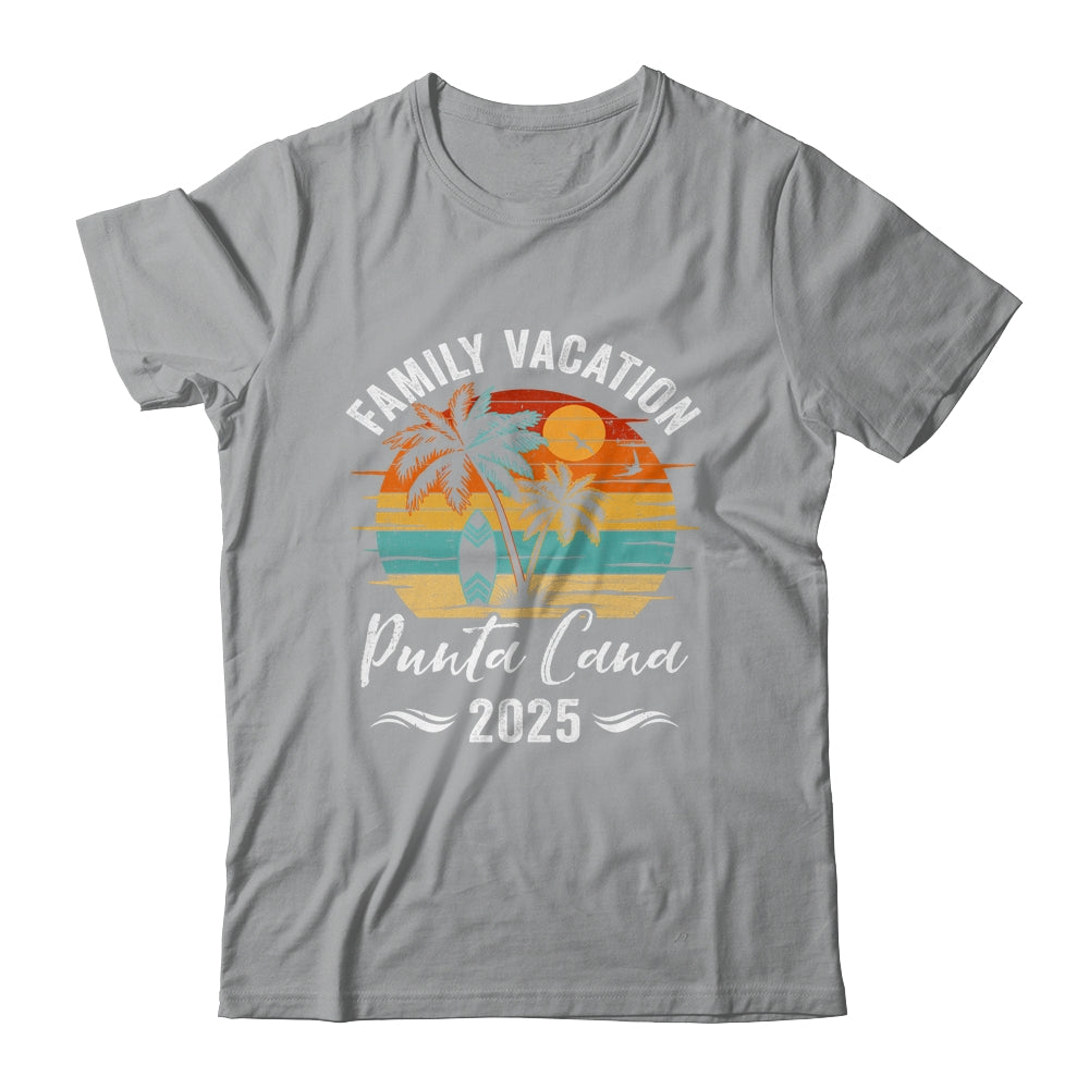 Family Vacation 2025 Vintage Punta Cana Summer Matching Trip Shirt & Tank Top | teecentury
