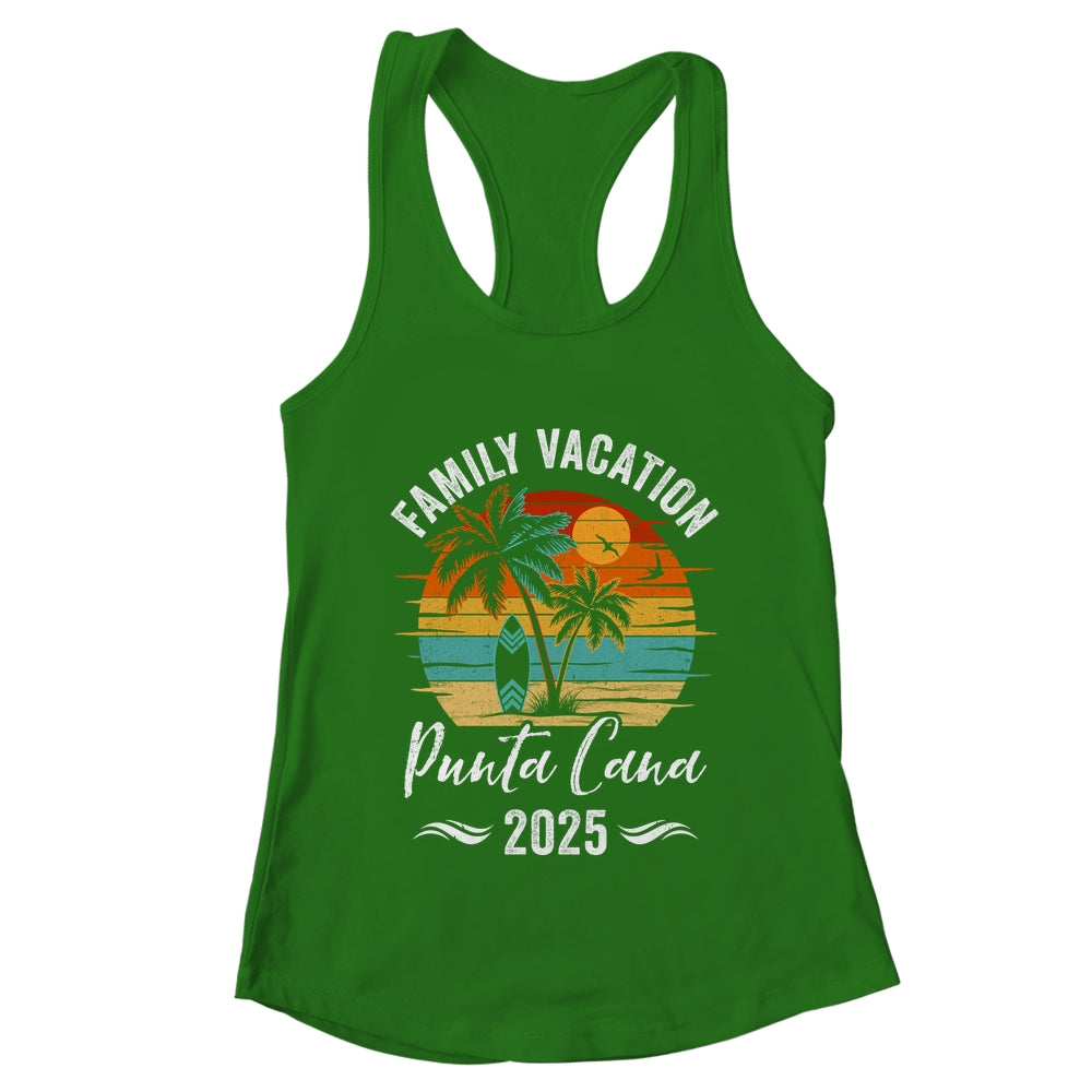 Family Vacation 2025 Vintage Punta Cana Summer Matching Trip Shirt & Tank Top | teecentury