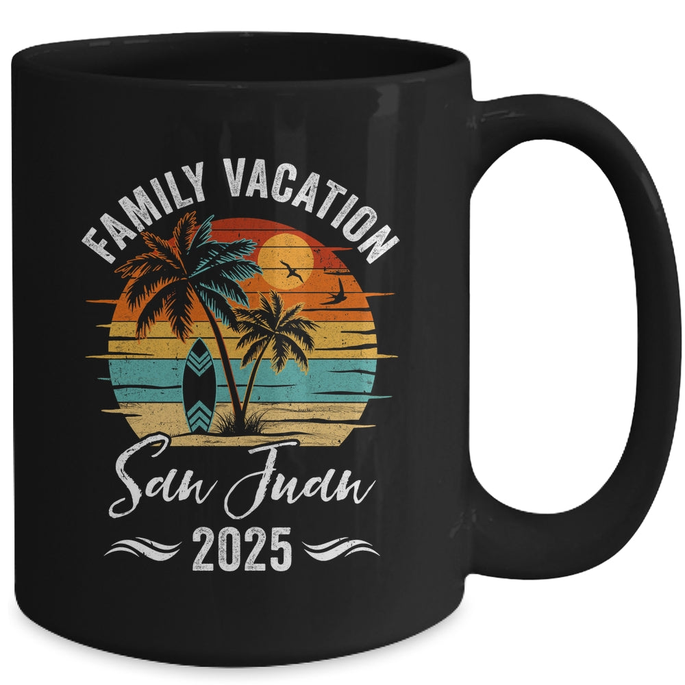 Family Vacation 2025 Vintage San Juan Summer Matching Trip Mug | teecentury