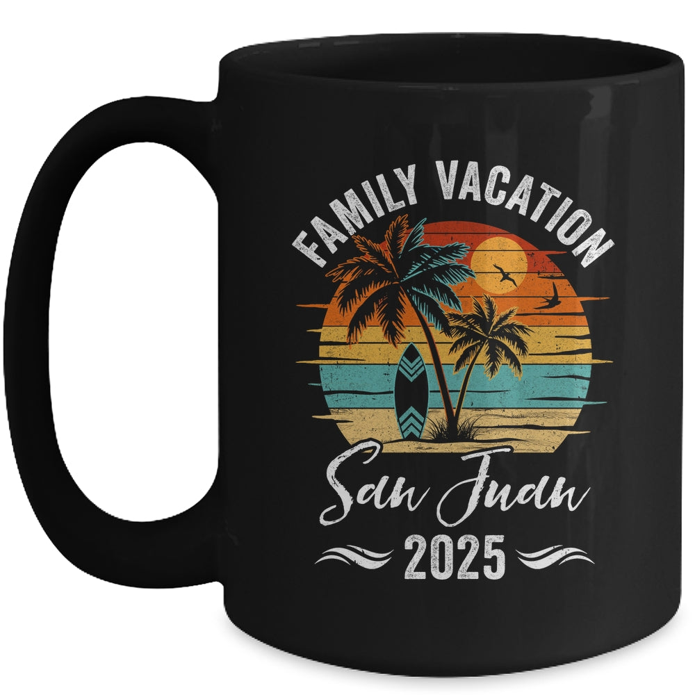 Family Vacation 2025 Vintage San Juan Summer Matching Trip Mug | teecentury